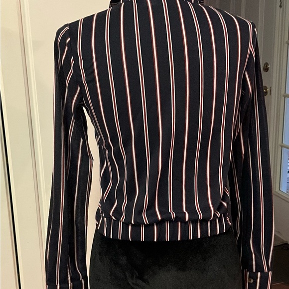 EUC Striped Crop Top Polly & Esther Long-Sleeve Cute - Picture 2 of 5